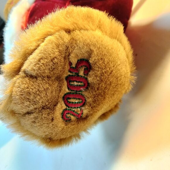 Dan Dee Christmas Teddy Bear Plush Red Velvet White Snowflake Vintage 2005 - Picture 5 of 6